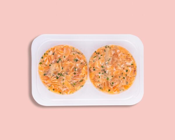Tartare aux 2 saumons (saumon et saumon fumé) - 200 g – Image 1