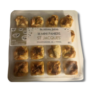 16 mini paniers St-Jacques, champignons, ail, persil