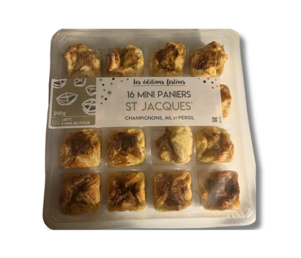 mini paniers saint jacques 16 mini paniers St-Jacques, champignons, ail, persil – Image 1
