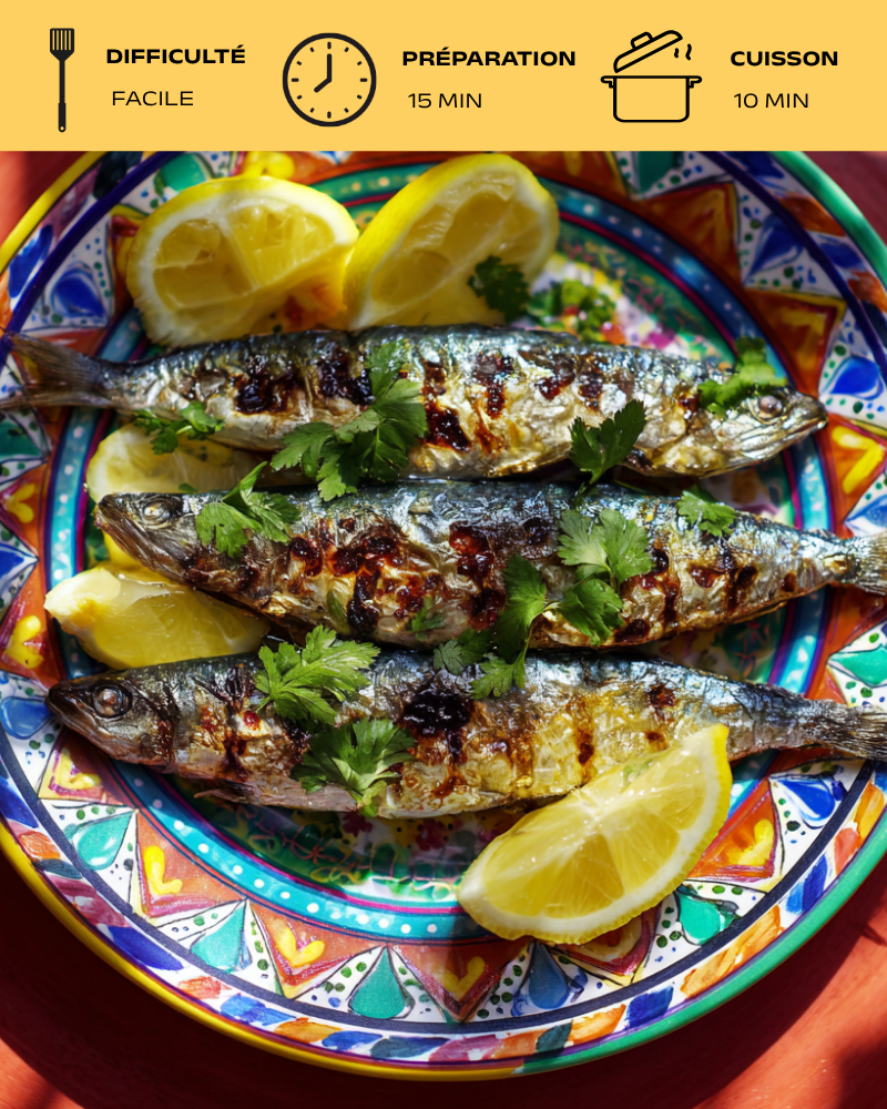 Sardines marinées et grillées